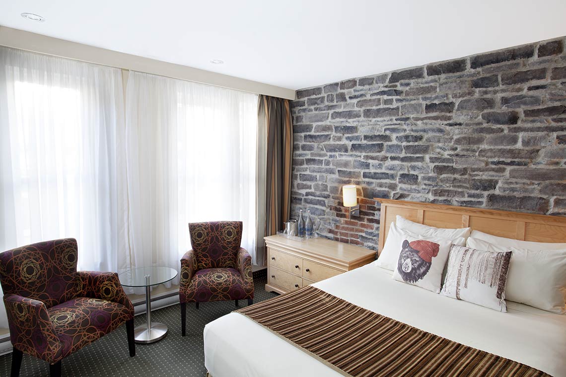 Chambre d'hôtel Standard 2 lits Queen | L'Hôtel du Vieux-Québec